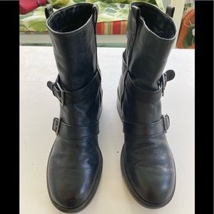 Cole Haan motorcycle style riding short boots